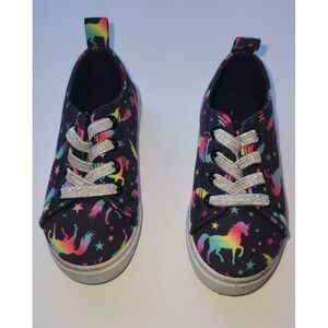Fabkids Girls Shoes‎ Lace-Up Unicorn Sneakers Size 8